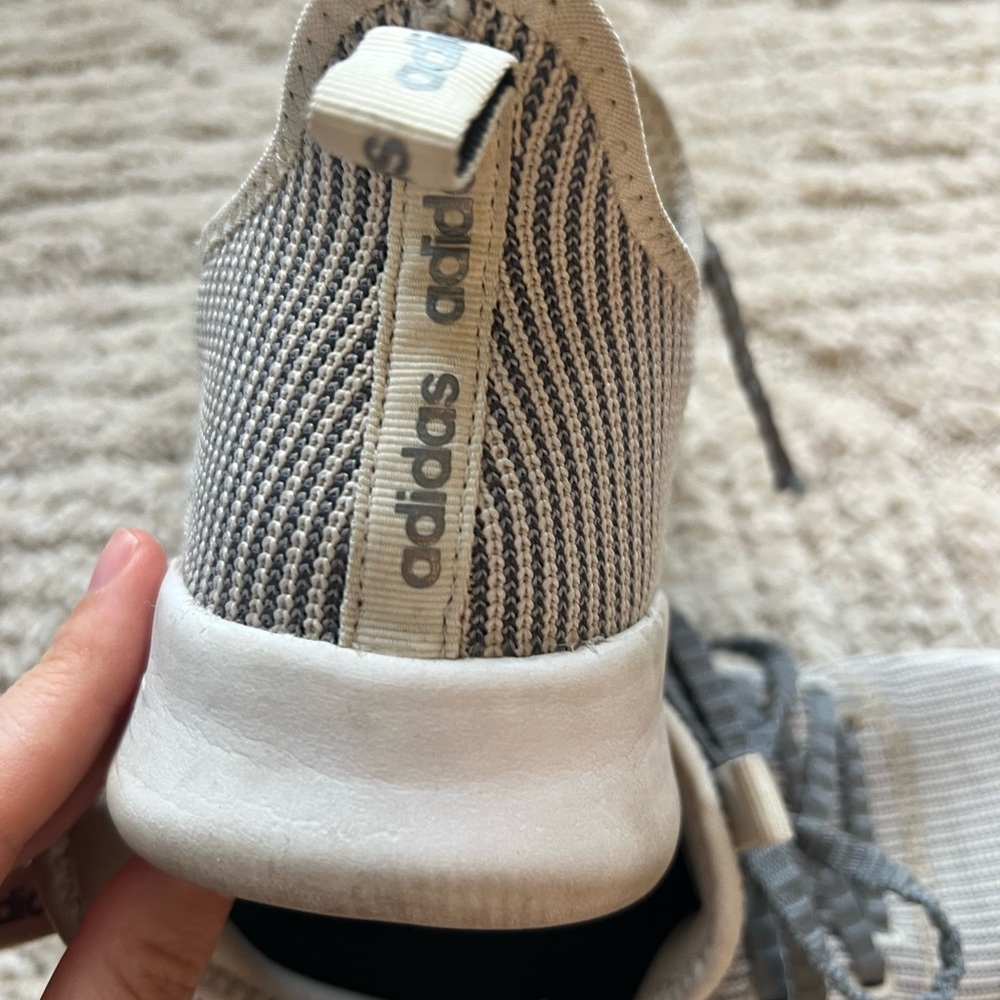 Adidas Cloudfoam Gray and White Sneakers - Picture 3 of 9